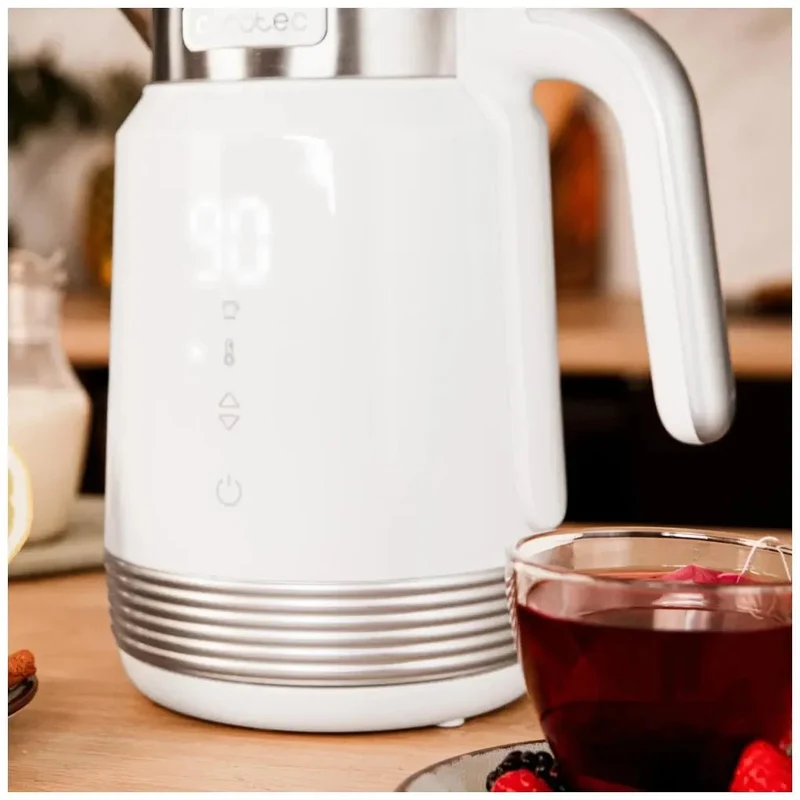 Hervidor de agua 1 7L 2200W libre de BPA ajuste de temperatura y Pantalla táctil Cecotec