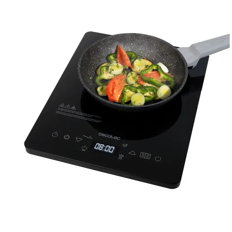 Placa de Inducción Portátil 2000W Full Crystal Onyx: Eficiencia y Elegancia en Cocina de Cecotec