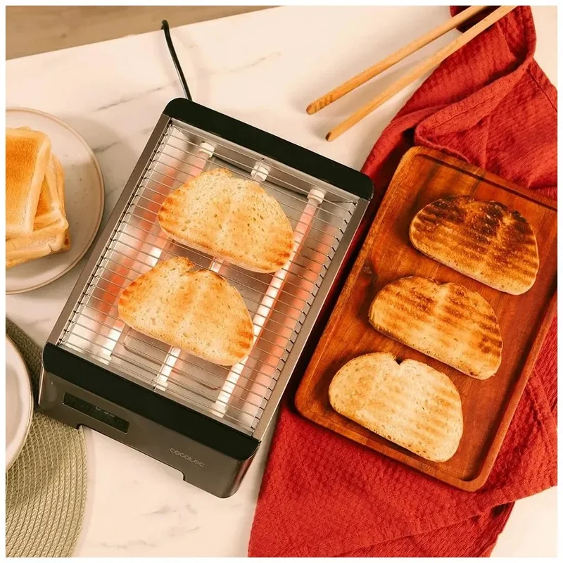 Tostador Horizontal NiceSlice Touch: Eficiencia y Estilo para Pan y Bollería de Cecotec