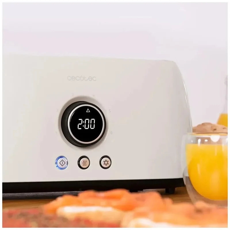 Tostador Digital Beige ClassicToast 15000: Elegancia y Funcionalidad para 4 Tostadas de Cecotec