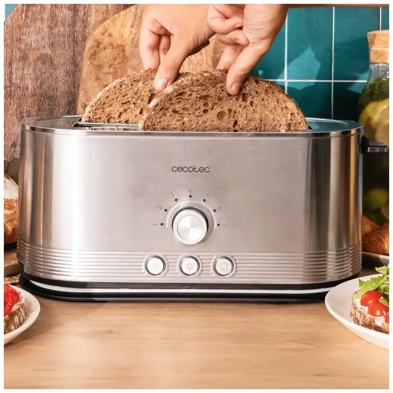 Tostador Shine&Toast: Eficiencia y Estilo con 7 Niveles y Acero Inoxidable de Cecotec