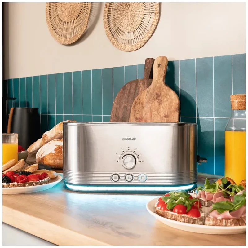 Tostador Shine&Toast: Eficiencia y Estilo con 7 Niveles y Acero Inoxidable de Cecotec