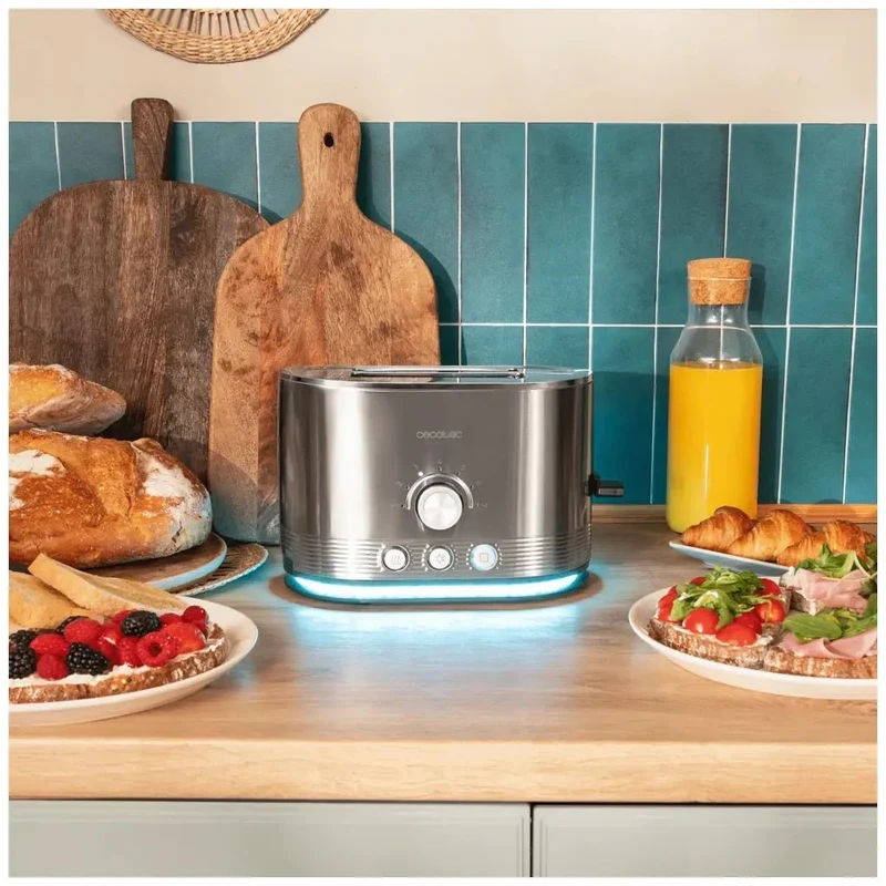 Tostador Shine&Toast Double: Eficiencia y Estilo en Acero Inoxidable para tu Cocina de Cecotec