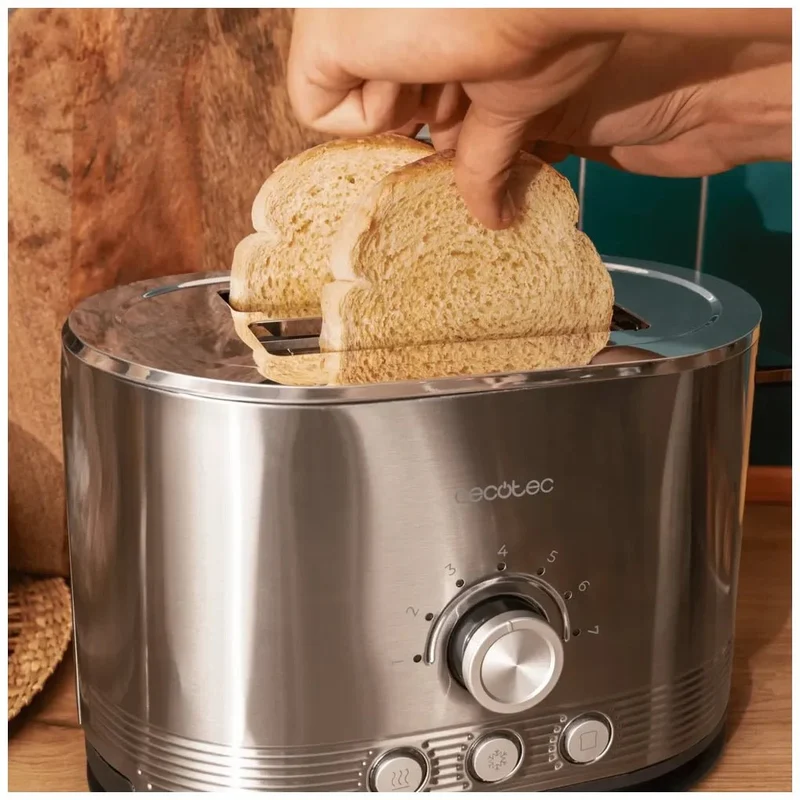 Tostador Shine&Toast Double: Eficiencia y Estilo en Acero Inoxidable para tu Cocina de Cecotec