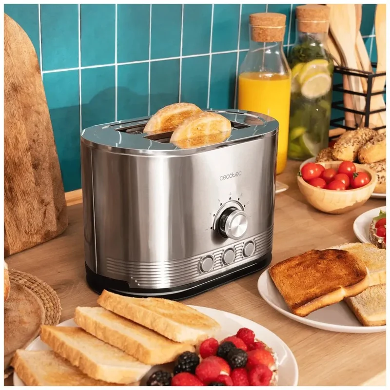 Tostador Shine&Toast Double: Eficiencia y Estilo en Acero Inoxidable para tu Cocina de Cecotec