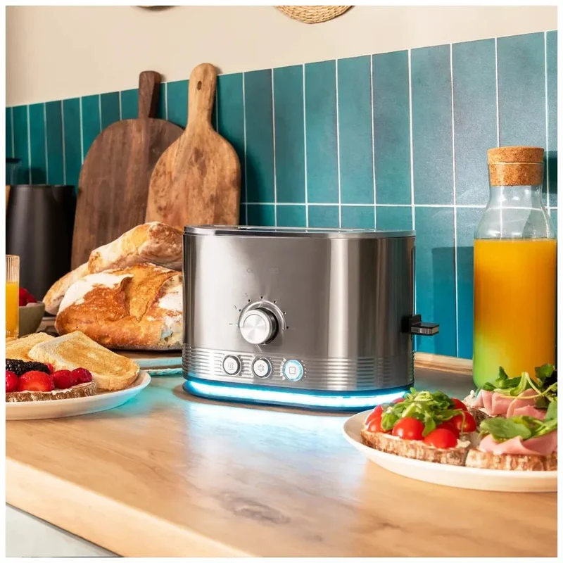 Tostador Shine&Toast Double: Eficiencia y Estilo en Acero Inoxidable para tu Cocina de Cecotec