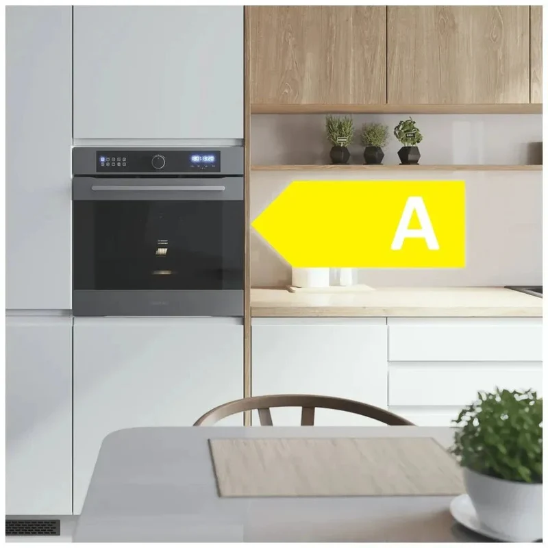Horno Integrado de 81L con Tecnología Airfryer, Vapor y 11 Opciones para una Cocina Saludable de Cecotec
