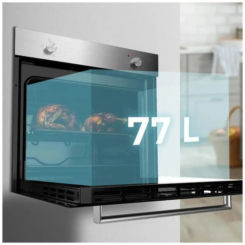 Horno Integrado de 77L con Vapor y Clase A de Eficiencia Energética de Cecotec
