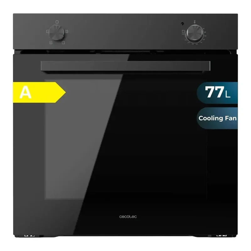 Horno Integrado de 77L con Función de Vapor y Eficiencia Energética Clase A de Cecotec