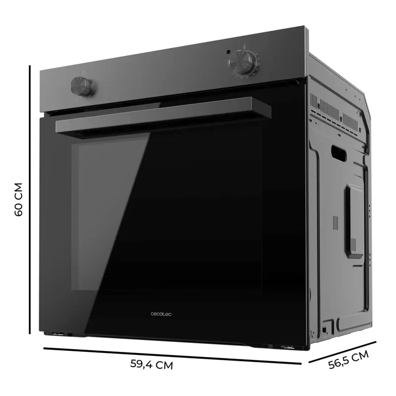 Horno Integrado de 77L con Función de Vapor y Eficiencia Energética Clase A de Cecotec