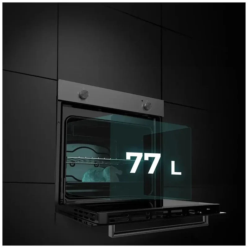 Horno Integrado de 77L con Función de Vapor y Eficiencia Energética Clase A de Cecotec