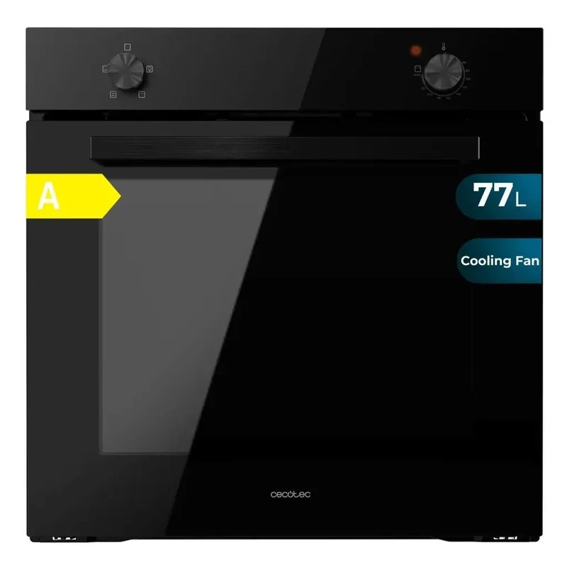 Horno Integrable 77L con Vapor y Eficiencia Energética A para Cocinar Fácilmente de Cecotec
