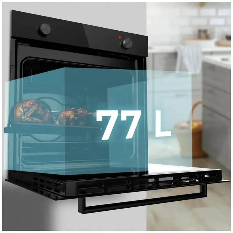 Horno Integrable 77L con Vapor y Eficiencia Energética A para Cocinar Fácilmente de Cecotec