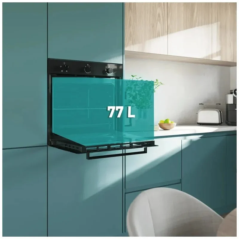 Horno Integrable 77L con Vapor, Triple Cristal y Eficiencia Energética A de Cecotec