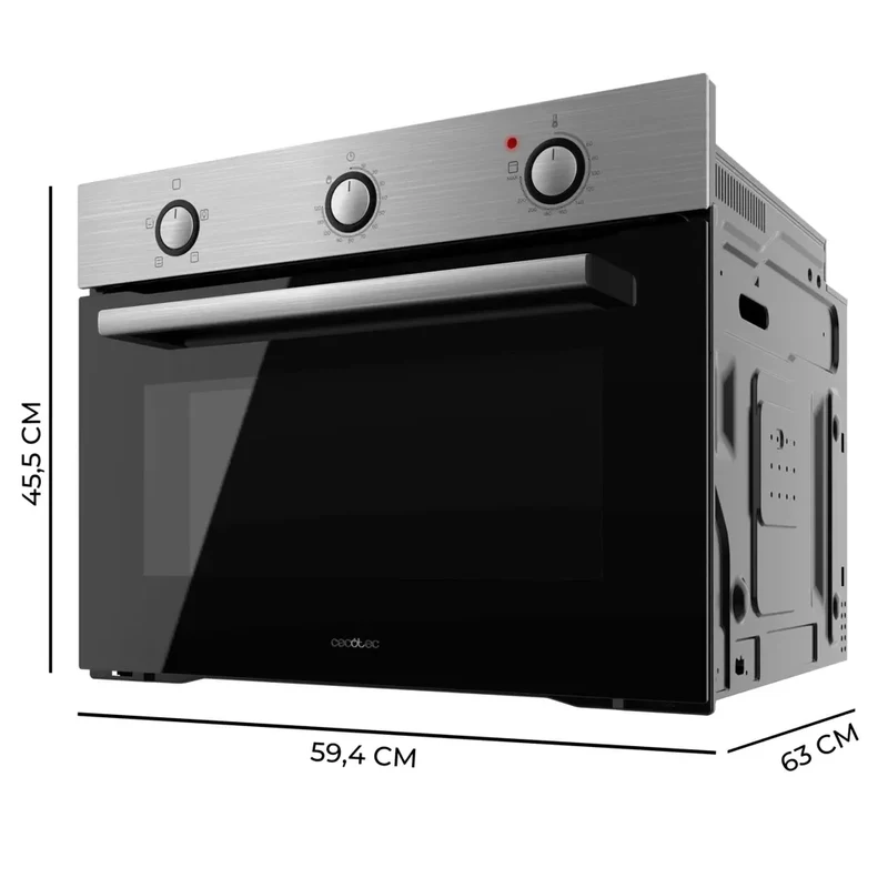 Horno Integrable Inoxidable con Vapor y Eficiencia Energética para Cocinas Modernas de Cecotec