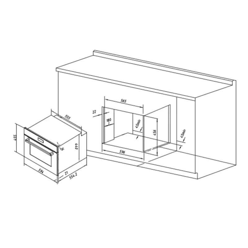 Horno Integrable Inoxidable con Vapor y Eficiencia Energética para Cocinas Modernas de Cecotec