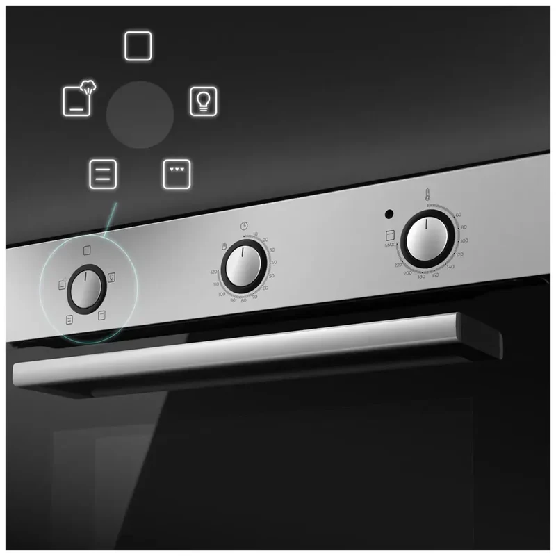 Horno Integrable Inoxidable con Vapor y Eficiencia Energética para Cocinas Modernas de Cecotec