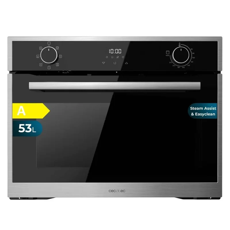 Horno Integrable 53L con Vapor y Grill, Eficiencia Energética A, 2600W de Cecotec