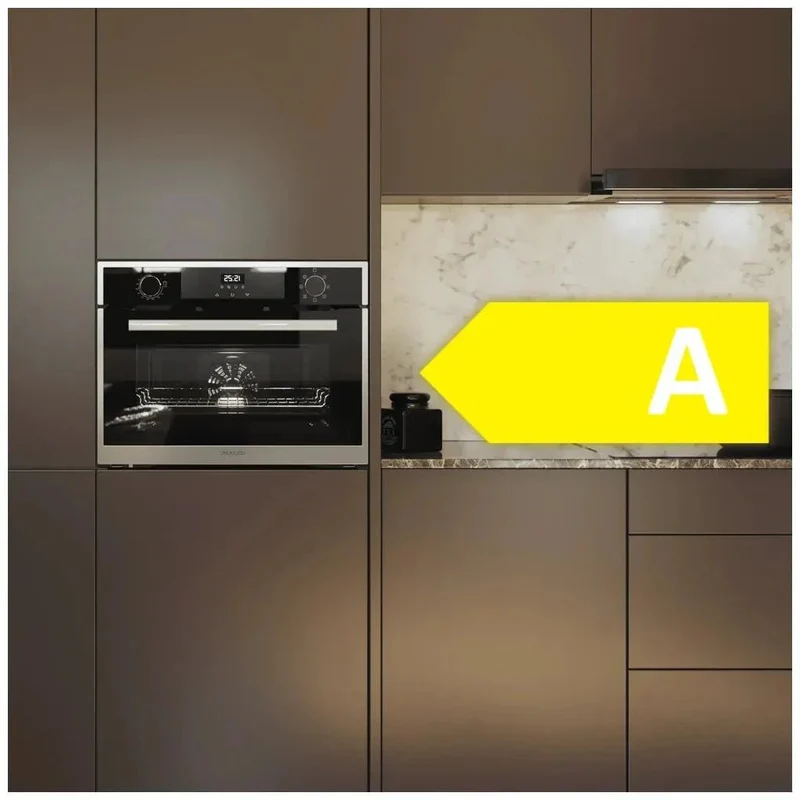 Horno Integrable 53L con Vapor y Grill, Eficiencia Energética A, 2600W de Cecotec