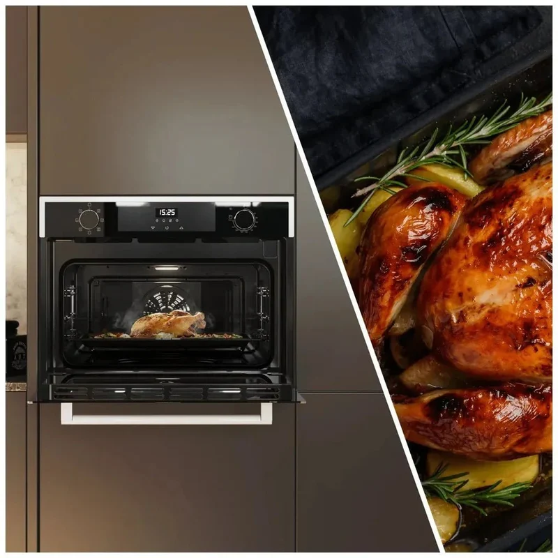 Horno Integrable 53L con Vapor y Grill, Eficiencia Energética A, 2600W de Cecotec