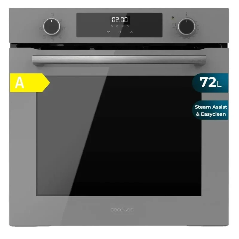 Horno Integrable Multifuncional de 72L con Vapor y Eficiencia Energética Clase A de Cecotec