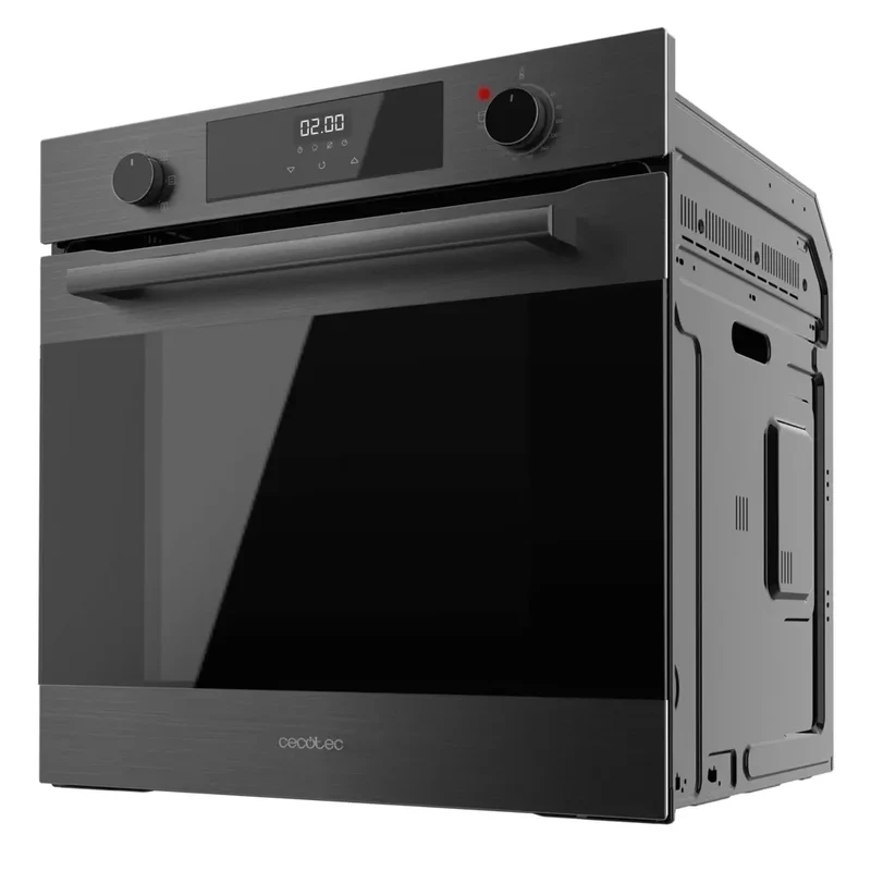 Horno Integrado Multifuncional de 72L con Asistencia de Vapor y 7 Prácticas Opciones de Cecotec