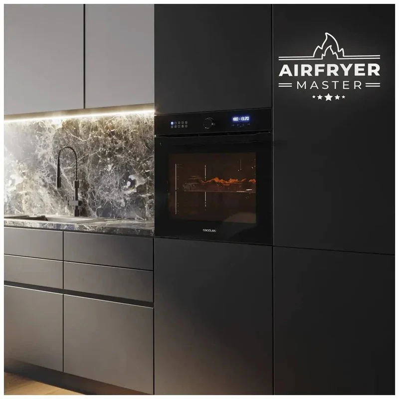 Horno Integrable de 81L con Airfryer, Vapor y 11 Funciones para una Cocina Saludable de Cecotec