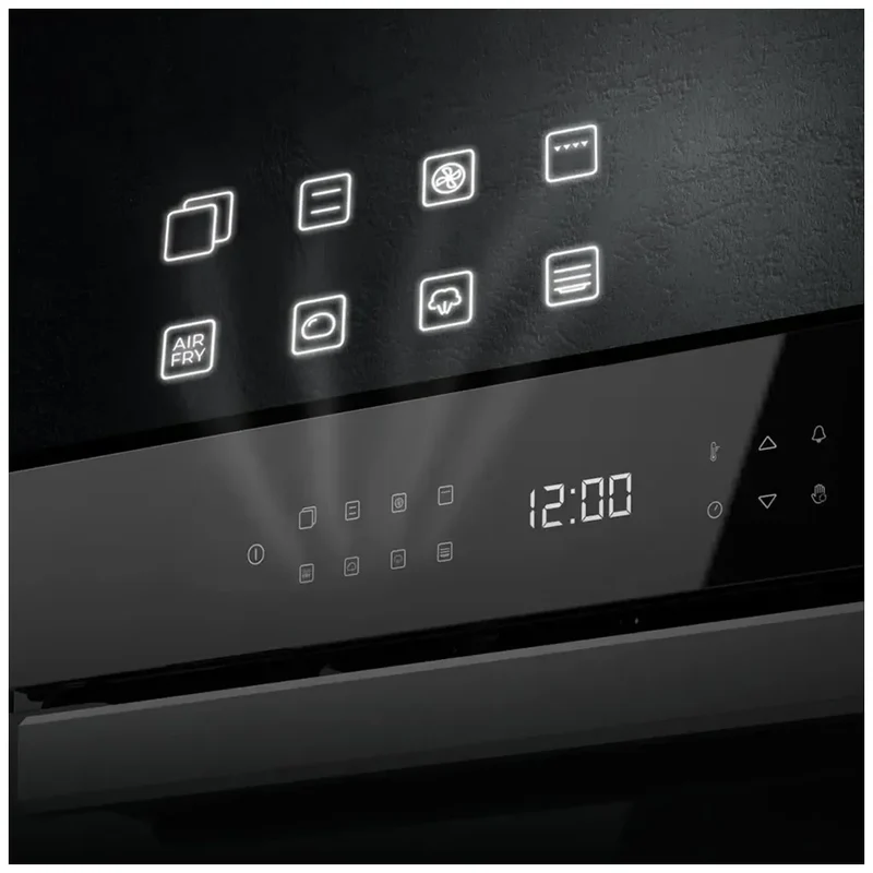 Horno Integrable 81L con Airfryer, Pirólisis y Eficiencia A+ para Cocina Profesional de Cecotec