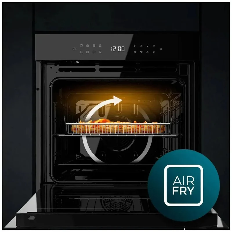 Horno Integrable 81L con Airfryer, Pirólisis y Eficiencia A+ para Cocina Profesional de Cecotec