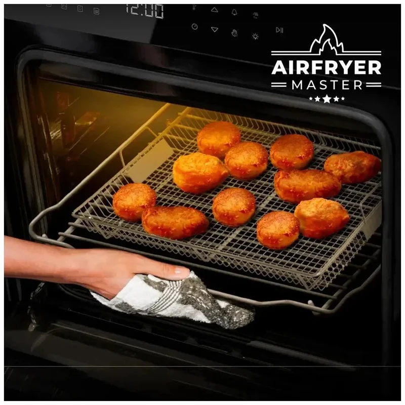 Horno Integrable 81L con Airfryer, Pirólisis y Eficiencia A+ para Cocina Profesional de Cecotec