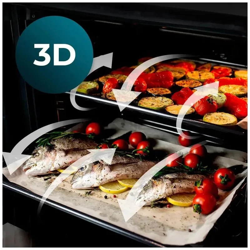 Horno Integrable 81L con Airfryer, Pirólisis y Eficiencia A+ para Cocina Profesional de Cecotec