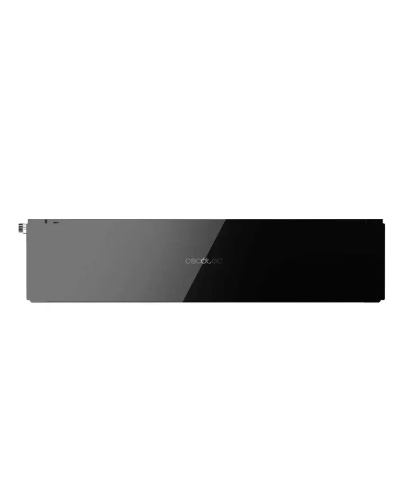 Calientaplatos Elegante de Vidrio Negro con Control Mecánico y Temperatura Ajustable de Cecotec