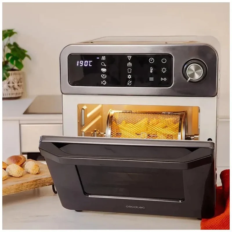 Horno Freidora de Aire 15L con Pantalla Táctil y 10 Menús Preestablecidos de Cecotec