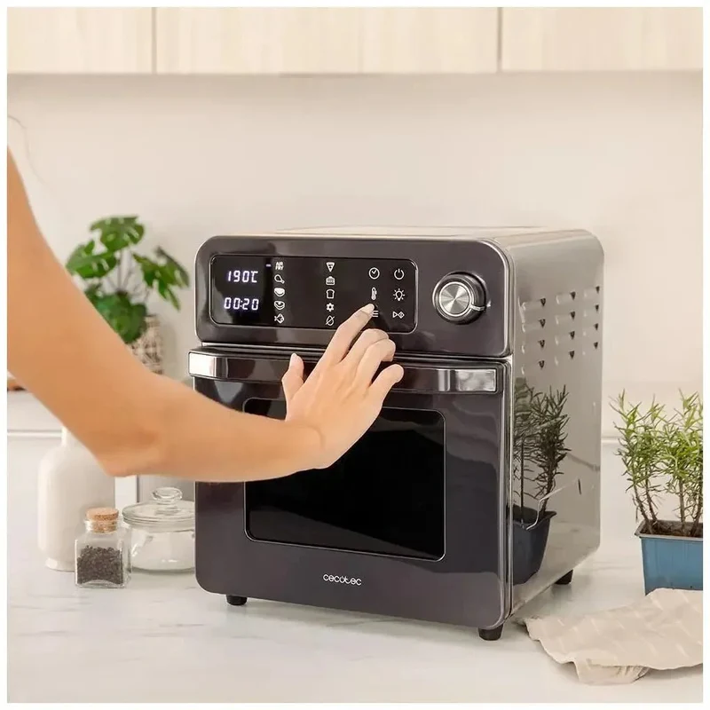 Horno Freidora de Aire 15L con Pantalla Táctil y 10 Menús Preestablecidos de Cecotec