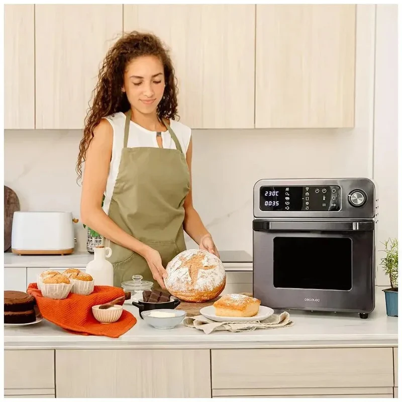 Horno Freidora de Aire 15L con Pantalla Táctil y 10 Menús Preestablecidos de Cecotec