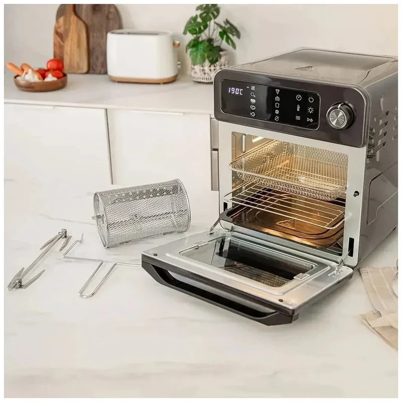 Horno Freidora de Aire 15L con Pantalla Táctil y 10 Menús Preestablecidos de Cecotec