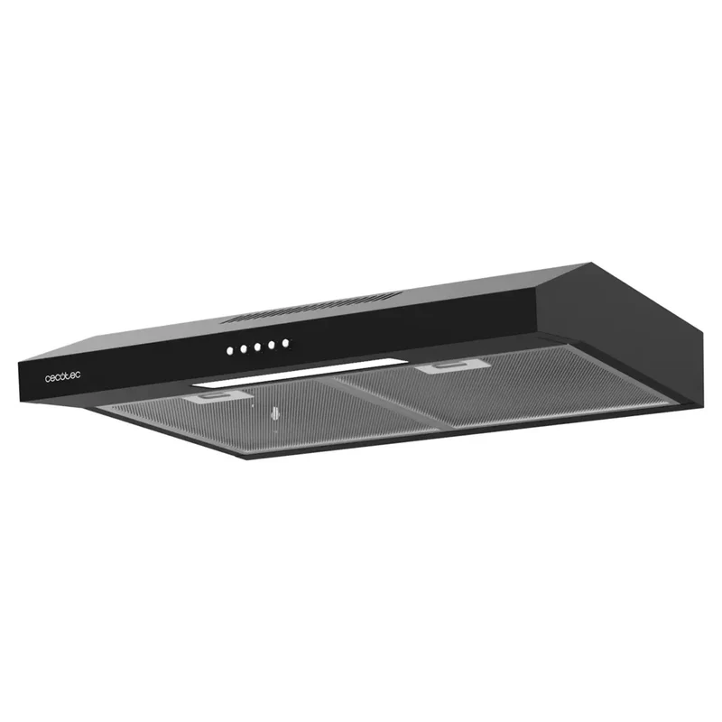 Campana Extractora Negra 60cm: Diseño Moderno y Potente Succión 220m3/h de Cecotec
