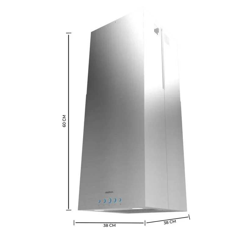 Campana Extractora Inoxidable A++ de 38cm con Succión 800m3/h y Filtros de Carbono de Cecotec