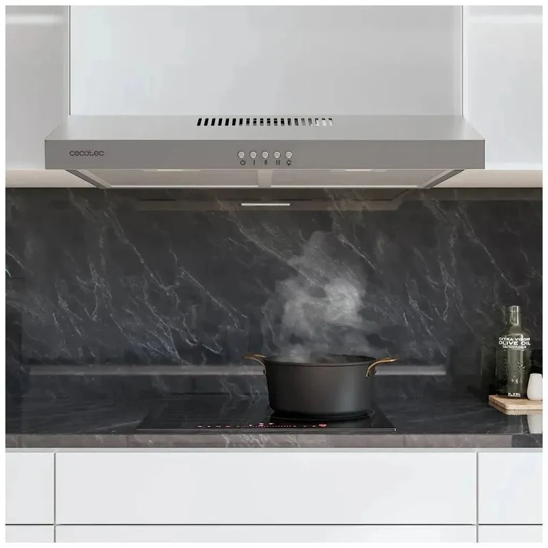 Campana Extractora Inoxidable 60cm con Potente Succión y Eficiencia Energética de Cecotec