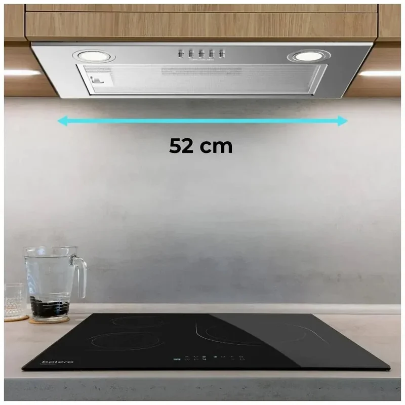 Campana Extractora Inoxidable 52cm, Alta Succión 350m3/h, Eficiencia Energética A de Cecotec