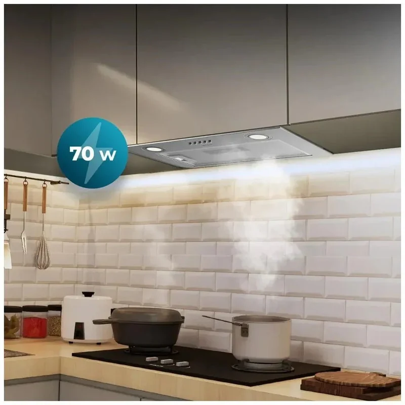 Campana Extractora Inoxidable 52cm, Alta Succión 350m3/h, Eficiencia Energética A de Cecotec