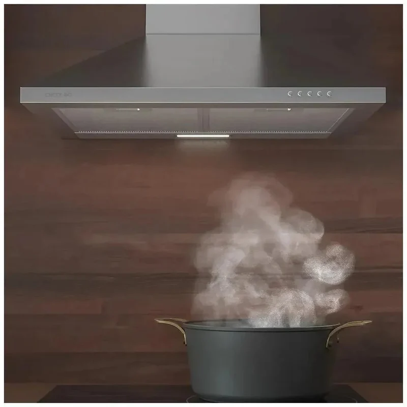 Campana Extractora Inoxidable 60cm, 350m3/h, Clase B, Filtros de Carbono y LED de Cecotec