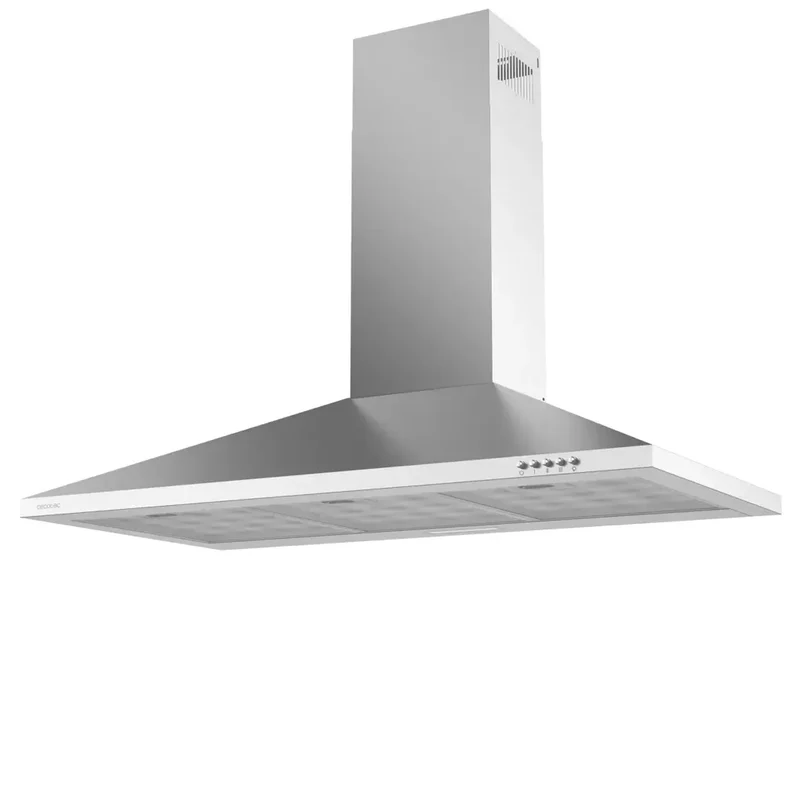 Campana Extractora Inoxidable 90cm, 350m3/h, Clase B, Filtros de Carbono y LED de Cecotec