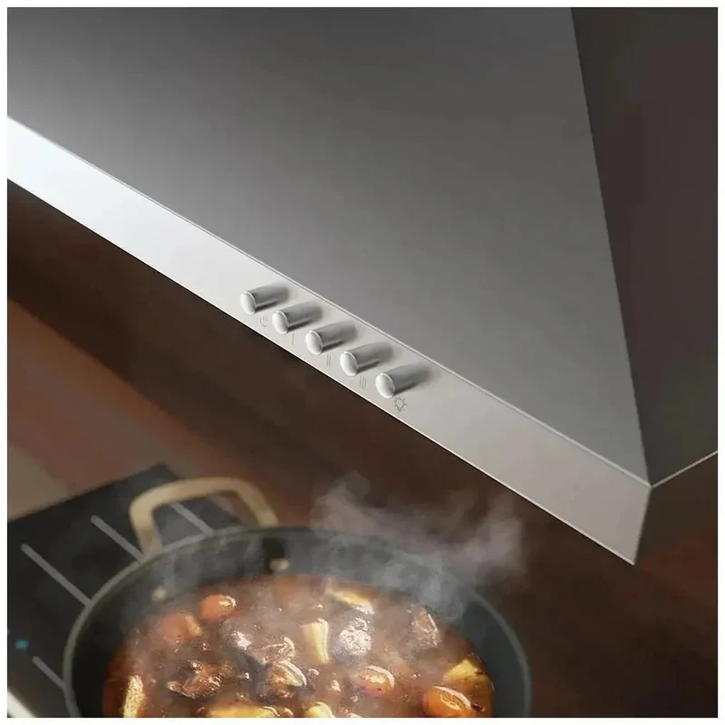 Campana Extractora Inoxidable 90cm, 350m3/h, Clase B, Filtros de Carbono y LED de Cecotec