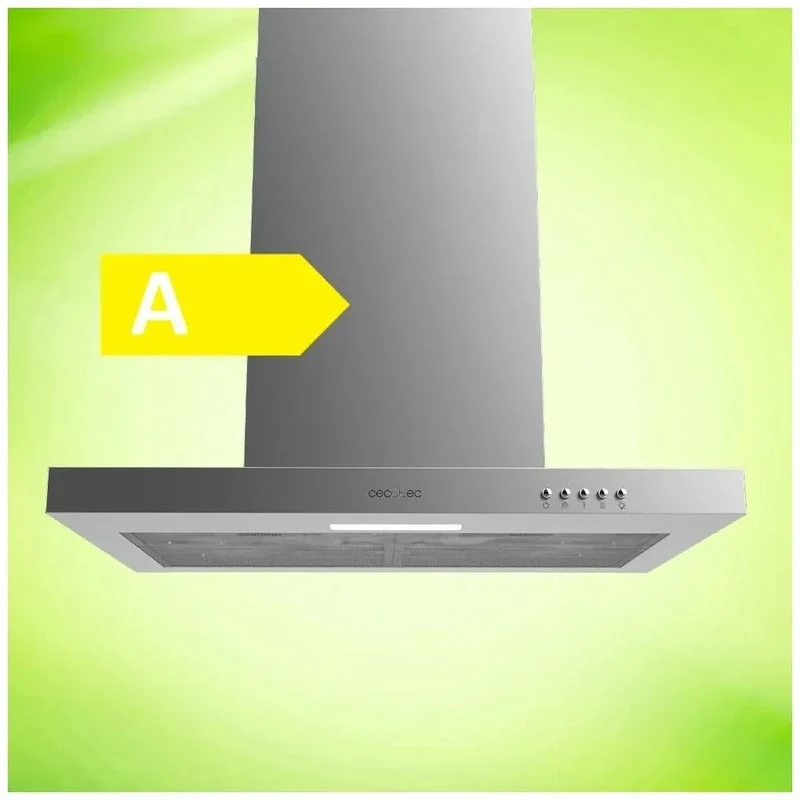 Campana Extractora Inoxidable 60cm, 350m3/h, Clase A, Filtros de Carbono y LED de Cecotec
