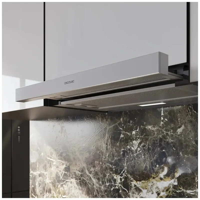 Campana Extractora Telescópica Inoxidable de 60cm con Alta Eficiencia Energética de Cecotec