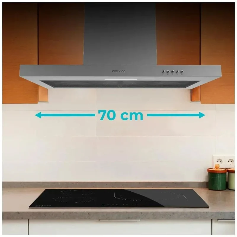 Campana Extractora Inoxidable 70cm con Alta Succión y Eficiencia Energética A de Cecotec