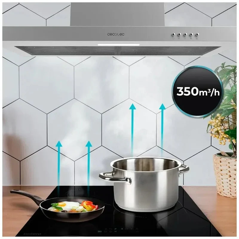 Campana Extractora Inoxidable 70cm con Alta Succión y Eficiencia Energética A de Cecotec