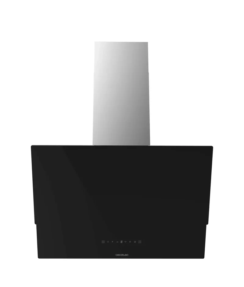 Campana Extractora de 60 cm en Vidrio Negro, Potente Succión de 800m³/h, Eficiencia A++, Control Táctil y Gestual de Cecotec