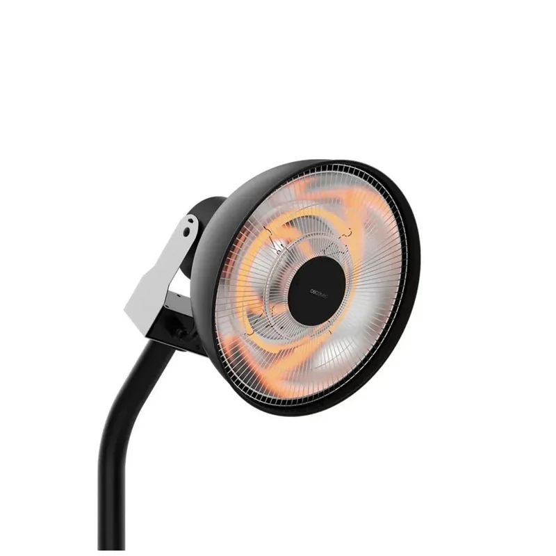 Calefactor Exterior 2100W Infrarrojo, IP24, 3 Potencias, Áreas 20m², Inclinación Ajustable de Cecotec